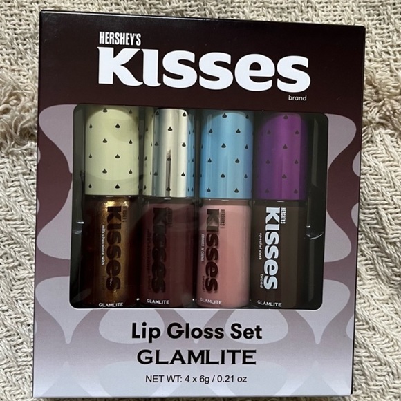 HERSHEY'S KISSES x GLAMLITE EYESHADOW PALETTE & LIP COLLECTION SET OF 6 - Picture 6 of 7